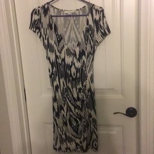 Tribal print wrap dress